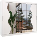 Les tendances - grande armoire de chambre à coucher 3 portes coulissantes blanches et miroir biseauté ... Les tendances - grande armoire de chambre à coucher 3 portes coulissantes blanches et miroir biseauté ...