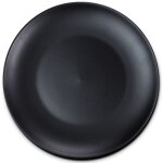 Grande assiette plate, peu profonde, pour le d�ner, plats, noire