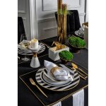 Grande assiette  rayures de 32 cm