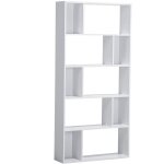 Grande biblioth�que de 5 �tages au style moderne blanc 174 cm de hauteur beliani