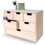 Grande bo�te � outils de bureau pour enfants stylos, crayons, �pices, 6 tiroirs
