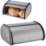 Grande bo�te � pain en acier 44 cm gris mat kinghoff kh - 1863