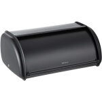 Grande bo�te � pain en acier 44 cm noir mat kinghoff kh - 1834