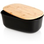Grande bote  pain pour petits pains avec planche en bambou pour la cuisine