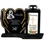 Grande bougie led avec lanterne � nous nous souvenons � + bougie de la toussaint pour la tombe