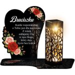 Grande bougie solaire xl, 22 cm, en forme de c?ur avec des roses, pour les tombes de la toussaint