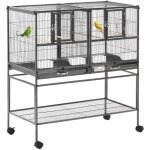Grande cage � oiseaux avec s�parateur et plateau coulissant pour pinsons, canaris, perruches et calopsittes, ...