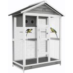 Grande cage oiseau voli�re � oiseaux int�rieur exterieur, 4 perchoirs bac � liti�re coulissant 112 x ...