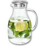 Grande carafe en verre borosilicat� wilmax de 2, 5 l avec couvercle en m�tal