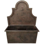 Grande fontaine murale marron 100x38x131cm