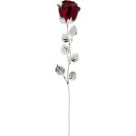 Grande gravure fleur ternelle rose bordeaux argente taille : 33 cm ugs : bg2058s