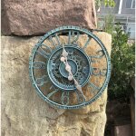 Grande horloge de jardin rétro - résistante aux intempéries - horloge de salle de bain - décoration vintage ... Grande horloge de jardin rétro - résistante aux intempéries - horloge de salle de bain - décoration vintage ...