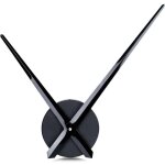Grande horloge murale � aiguilles, 31, 5 cm de long, noire simple, sans chiffres, mouvement d'horloge ...