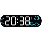Grande horloge murale num�rique, r�veil led avec grand �cran et lumi�re respiratoire / date / jour / ...