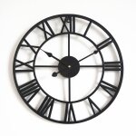 Bromol - grande horloge murale rétro en fer - ronde - silencieuse - fonctionne avec piles - chiffres ... Bromol - grande horloge murale rétro en fer - ronde - silencieuse - fonctionne avec piles - chiffres ...