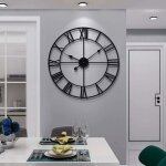 Grande horloge murale ronde en métal de style vintage silencieux sans tic - tac à piles 40 cm horloges ... Grande horloge murale ronde en métal de style vintage silencieux sans tic - tac à piles 40 cm horloges ...