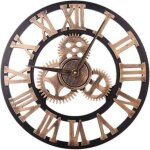 Grande horloge murale de style vintage, ronde, en m�tal, silencieuse, sans tic - tac, � piles, 30 cm, ...