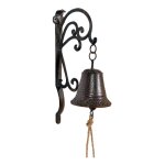 La grande prairie - cloche de porte fonte pour maison ou jardin 15x10x32cm