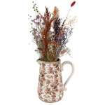 La grande prairie - pichet d�coratif rose c�ramique beige 21x15x23cm