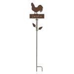 Pluviom�tre coq m�tal � planter jardin 22x6x110cm