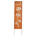 La grande prairie - treillage jardin secret acier  fleurs 25x1x110cm