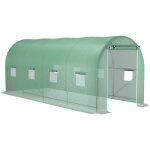 Libert� - grande serre tunnel en film plastique avec fen�tre 500x200x210cm, vert