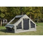 Grande tente maison gonflable 4 - 6 personnes, pour ext�rieur, camping et jardin - vert militaire