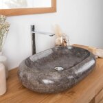 Grande vasque en marbre  poser murano 60x40 gris