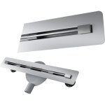 Granitan - carrelage sous vide 50 cm bac a douche en acier receveur de douche luno inox 85112530