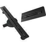 Granitan - carrelage sous vide 60 cm bac a douche en acier receveur de douche luno noir 85112533