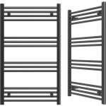 Granitan - chauffe salle de bain noir radiateur 60x100 cm calorifere moderne breno 85035966