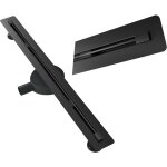 Granitan - ecoulement de douche sous carrelage 70 cm siphon de douche en acier luno noir 85112528