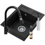 Granitan - evier dangle en granit noirsiphon 85059054