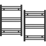 Granitan - radiateur de salle de bain noir echelle 50x70 cm radiateur 180 raccord breno 85035983