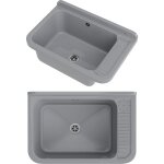 �vier utilitaire granitan negra avec siphon pour garage, buanderie et chaufferie - 1 bac, polypropyl�ne, ...