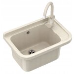 Granitan - evier de ferme panier a linge melangeur beige 85111869