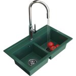 Granitan - vier granit double bac bouteille vert �vier mitigeur siphon duet