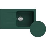 Granitan - vier en granit avec gouttoir bouteille vert siphon chrom vert ada