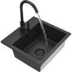 Granitan - vier en granit noir mitigeur de cuisine siphon teor Granitan - vier en granit noir mitigeur de cuisine siphon teor