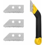 Memkey - grattoir joint carrelage outil de dcapant  coulis grattoir plaque vitrocramique avec 3 lames ...