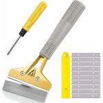 Grattoir à lame de rasoir, 10 cm avec 10 lames en métal supplémentaires, grattoir multi - usage, pour ... Grattoir à lame de rasoir, 10 cm avec 10 lames en métal supplémentaires, grattoir multi - usage, pour ...