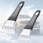 Grattoir pare brise voiture, 2 pcs neige gratte pare brise voiture professionnel raclette voiture givre ...