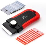 Grattoir plaque vitroc�ramique + 20 lames - racloir vitroc�ramique polyvalent - grattoir pour plaques ...