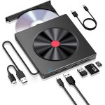 Graveur cd / dvd externe, lecteur cd / dvd externe usb 3. 0 et type - c, lecteur de carte sd tf, lecteur ...