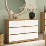Gravforce commode à 6 tiroirs style moderne commode à 6 tiroirs de rangement pour chambre à coucher, ... Gravforce commode à 6 tiroirs style moderne commode à 6 tiroirs de rangement pour chambre à coucher, ...