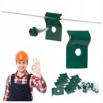Green plate - guide - fils pour cl�ture � tension sur poteaux (100 pi�ces)