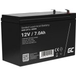 Greencell� rechargeable batterie agm 12v 7ah accumulateur au gel plomb cycles sans entretien vrla battery ...