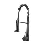 Greenice - robinet de cuisine en laiton / zinc, noir, eau chaude / froide, flexibles, bec haut, levier ... Greenice - robinet de cuisine en laiton / zinc, noir, eau chaude / froide, flexibles, bec haut, levier ...