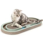 Griffoir pour chat carton, grattoir chat avec boule de cloche, planche grattoir chat rversible