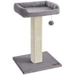 Griffoir pour chat grattoir avec plate - forme en tissu peluche 40 x 30 cm arbre � chat hauteur 71 cm ...
